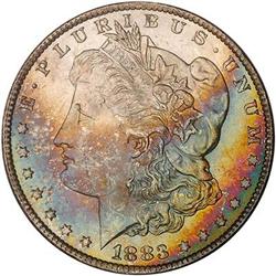 [L#0672] 1883-CC $1 PCGS MS65 colorful toning