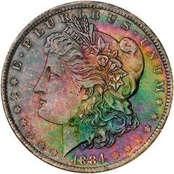 [L#0689] 1884-O $1 ANACS MS65 colorful toning