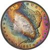 Image 1 : [L#0718] 1887 $1 PCGS MS66 rainbow colors