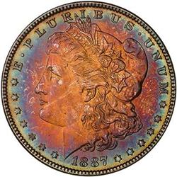 [L#0719] 1887 $1 NGC MS65 colorful toning
