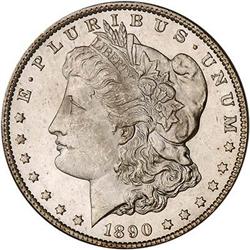 [L#0758] BERMUDA 1890-CC S$1 TAIL BAR PCGS MS63