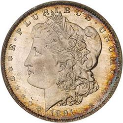 [L#0777] BERMUDA 1891-O S$1 PCGS MS65