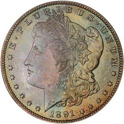 [L#0778] 1891-O $1 PCGS MS65 lovely toning