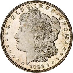 [L#0898] 1921 Morgan $1 PCGS MS65 DMPL POP: 1/0