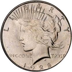 [L#0922] 1928-S $1 NGC MS64