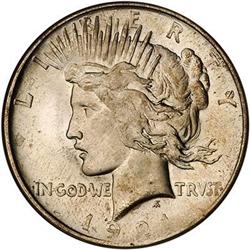 [L#0924] 1921 S$1 PEACE NGC MS65