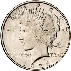 [L#0929] 1923-D S$1 NGC MS65