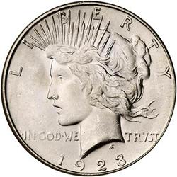 [L#0930] 1923-S S$1 NGC MS65