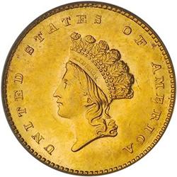 [L#0963] 1854 T2 G$1 PCGS MS63