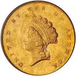 [L#0965] 1855 G$1 T2 PCGS MS64