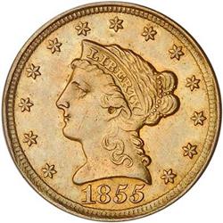 [L#0975] 1855-D $2.50 PCGS MS60