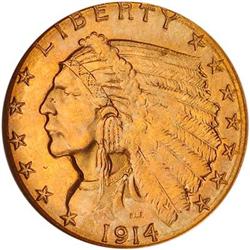 [L#1001] 1914-D $2.50 NGC MS64