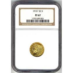 [L#1002] 1910 $2 1/2 NGC PR67