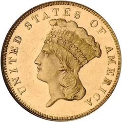 [L#1004] 1873 $3 Closed 3 NGC MS63PL