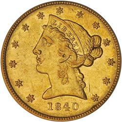 [L#1029] 1840-D $5 TALL D P MS45