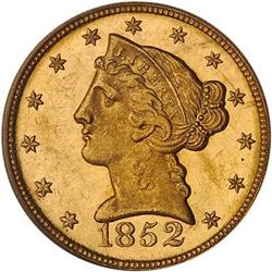 [L#1030] 1852-C $5 PCGS MS64