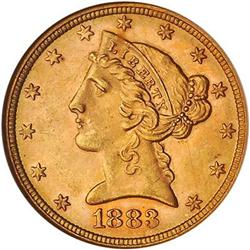 [L#1036] 1883 $5 NGC MS64