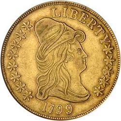 [L#1061] 1799 $10 LG ST OBV NGC AU55