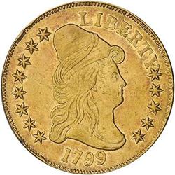 [L#1062] 1799 $10 LG ST OBV PCGS AU50
