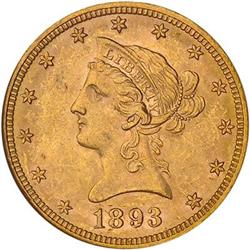 [L#1079] 1893 $10 NGC MS61
