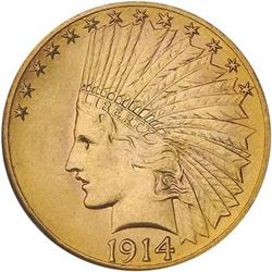 [L#1098] 1914-S $10 N MS66 POP: 3/1