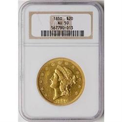 [L#1103] 1850 $20 NGC AU50