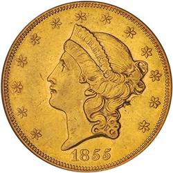[L#1105] 1855 $20 P MS53