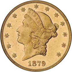 [L#1117] 1879 $20 ANACS AU58