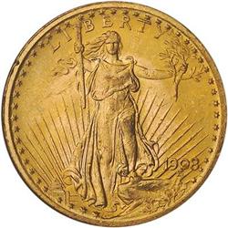 [L#1143] 1908 With Motto $20 NGC MS63