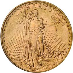 [L#1144] 1908-D No Motto $20 PCGS MS64