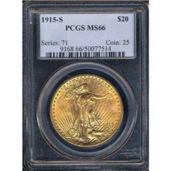 [L#1175] 1915-S $20 PCGS MS66