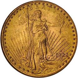 [L#1186] 1922-S $20 NGC MS62