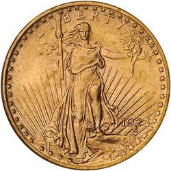 [L#1187] 1923 $20 NGC MS62