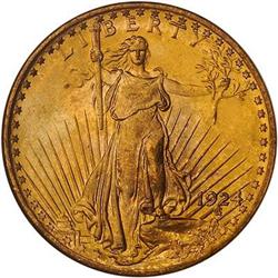 [L#1192] 1924 $20 NGC MS65
