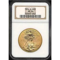 [L#1193] 1924-D $20 NGC MS64