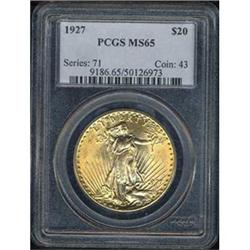 [L#1206] 1927 $20 PCGS MS65