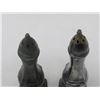 Image 3 : SALT & PEPPER SET *VINTAGE* (BP 24; FOOTED; SILVER ON LEAD)
