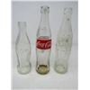 Image 2 : LOT OF 3 GLASS COKE BOTTLES (SMALL - 7.5", LARGE - 9.5")