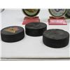 Image 4 : LOT OF 11 HOCKEY PUCKS (TORONTO MAPLE LEAFS, WINNIPEG JETS, ETC)