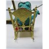 Image 8 : LOT OF 3 - DISPLAY CASE (PYRAMID SHAPED, GLASS/BRASS); COLLECTION OF TIE BARS; ROCKING FROGS