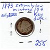 Image 2 : 1873 NEWFOUNDLAND 10 CENT PC *KEY DATE LOW MINTAGE*