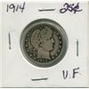 Image 1 : 1914 USA "BARBER" 25 CENT PC (LAUREATE HEAD RIGHT)