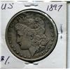 Image 1 : 1897 USA SILVER "MORGAN" DOLLAR