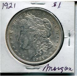 1921 USA SILVER "MORGAN" DOLLAR