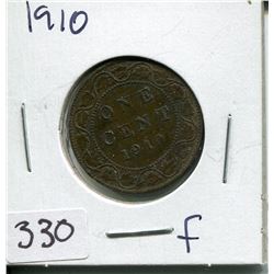 1910 CNDN LARGE 1 CENT PC