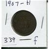 Image 1 : 1907 H CNDN LARGE 1 CENT PC