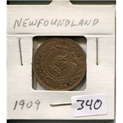 1909 NEWFOUNDLAND 1 CENT PC