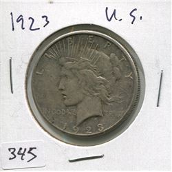 1923 USA SILVER  PEACE  DOLLAR