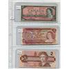 Image 1 : SHEET OF CNDN 2 DOLLAR BANK NOTES (1954, 74, 86)