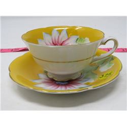 TEA CUP AND SAUCER (TRIMONT CHINA) *HAND PAINTED OCCUPIED JAPAN*